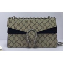 Gucci Dionysus Small Shoulder Bag 400249 GG Canvas Black