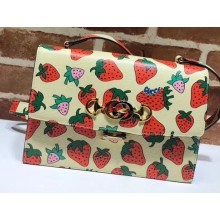 Gucci Zumi Leather Small Shoulder Bag 576388 Strawberry