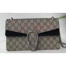 Gucci Dionysus Small Shoulder Bag 499623 GG Canvas Black