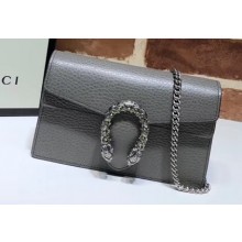 Gucci Dionysus Super Mini Shoulder Bag 476432 Leather Gray