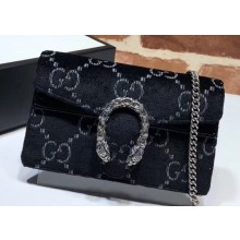 Gucci Dionysus Super Mini Shoulder Bag 476432 Velvet Black