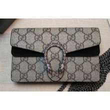 Gucci Dionysus Super Mini Shoulder Bag 476432 GG Canvas Black