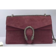 Gucci Dionysus Small Shoulder Bag 400249 Suede Date Red