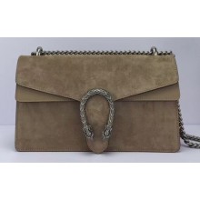 Gucci Dionysus Small Shoulder Bag 400249 Suede Taupe