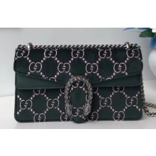 Gucci Dionysus Small Shoulder Bag 499623 Velvet Dark Green