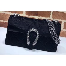 Gucci Dionysus Small Shoulder Bag 499623 Velvet Black