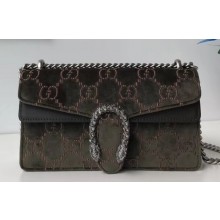 Gucci Dionysus Small Shoulder Bag 499623 Velvet Olive Green