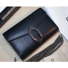 Gucci Dionysus Mini Chain Wallet Bag 401231 Leather Black