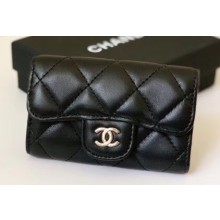 Chanel Key Holder Wallet 31511 Lambskin Black