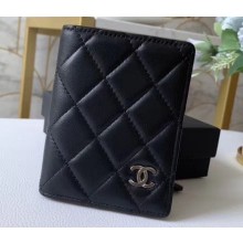 Chanel Card Holder 60085 Lambskin Black