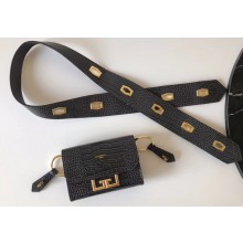 Givenchy Nano Eden Bag in Crocodile-effect Leather Gray