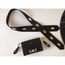 Givenchy Nano Eden Bag in Crocodile-effect Leather Black
