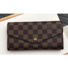 Louis Vuitton Damier Ebene Canvas Sarah Wallet N63209 Brown