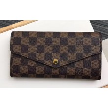 Louis Vuitton Damier Ebene Canvas Sarah Wallet N60114 Rose Ballerine Pink