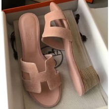 Hermes Heel 5cm Oasis Slipper Sandals Crystal 01