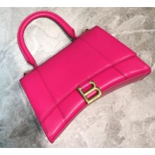 Balenciaga Hourglass Small Top Handle Bag Fuchsia/Gold