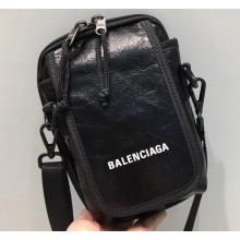 Balenciaga Explorer Crossbody Pouch Bag in Lambskin Black