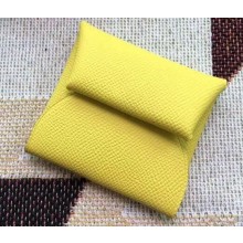 Hermes Bastia Change Purse in Epsom Leather Yellow