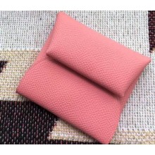 Hermes Bastia Change Purse in Epsom Leather Pink