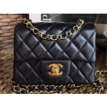 Chanel Lambskin Mini Classic Flap Bag A1115 Black