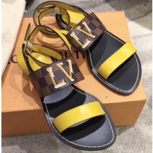 Louis Vuitton Passenger Flat Sandals Yellow 2020