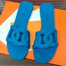 Hermes Aloha Rubber Slipper Sandals Light Blue