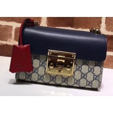 Gucci Padlock Small Shoulder Bag 409487 GG Dark Blue