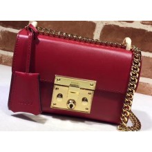 Gucci Padlock Small Shoulder Bag 409487 Leather Red