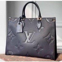 Louis Vuitton Monogram Empreinte Giant Onthego Tote Bag MM Black