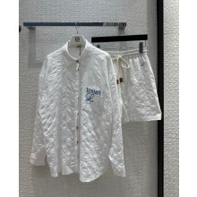 loewe WHITE blouse and shorts 2023