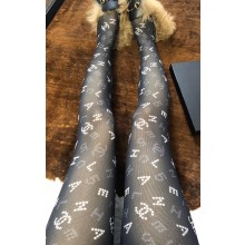 Chanel Logo Pantyhose Tights 04