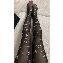Chanel Logo Pantyhose Tights 02