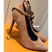 Louis Vuitton Heel 10cm Call Back Pumps Suede Camel 2020