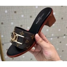 Louis Vuitton Heel 4.5cm LV Dauphine Lock it Mules Monogram 2020