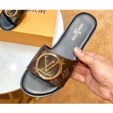 Louis Vuitton LV Circle Lock it Flat Mules Monogram 02 2020