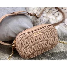 Miu Miu Matelassé Leather Belt Bag 5BL005 Nude