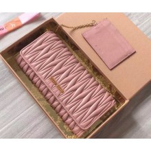 Miu Miu Matelassé Leather Wallet 5MH109 Pink