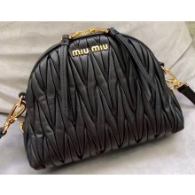 Miu Miu Matelassé Leather Shoulder Bag 5BH092 Black