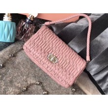 Miu Miu Crystal Leather Bag 5BD417 Pink