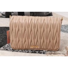 Miu Miu Matelassé Leather Shoulder Bag 5BA064 Nude