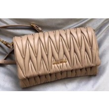 Miu Miu Matelassé Leather Mini Bag 5BH080 Nude