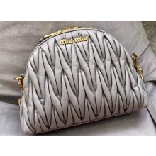 Miu Miu Matelassé Leather Shoulder Bag 5BH092 Gray