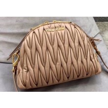 Miu Miu Matelassé Leather Shoulder Bag 5BH092 Nude