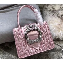 Miu Miu Miu Lady Matelassé Leather Bag 5BA081 Metallic Pink