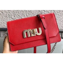 MIU MIU LADY LEATHER BAG 5BH077 RED