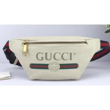 Gucci Vintage Logo Print Small Belt Bag 527792 White