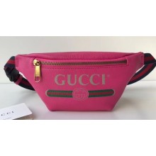 Gucci Vintage Logo Print Small Belt Bag 527792 Fuchsia