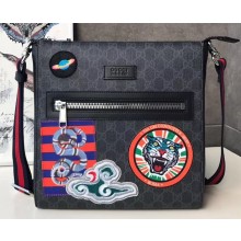 Gucci GG Black Messenger Bag 474137 Print