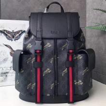 Gucci GG Black Backpack Bag 495563 Tiger Print