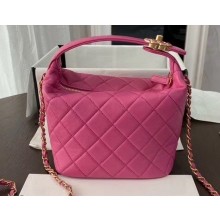 Chanel Quilted Large Hobo Clutch Bag AS1747 Dark Pink 2020